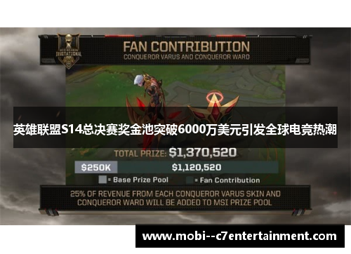 英雄联盟S14总决赛奖金池突破6000万美元引发全球电竞热潮