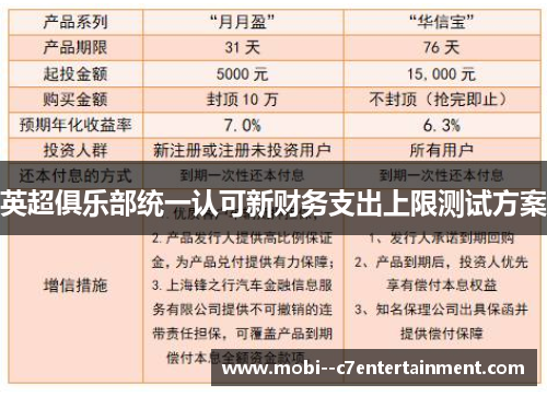 英超俱乐部统一认可新财务支出上限测试方案 英超俱乐部统一认可新财务支出上限测试方案